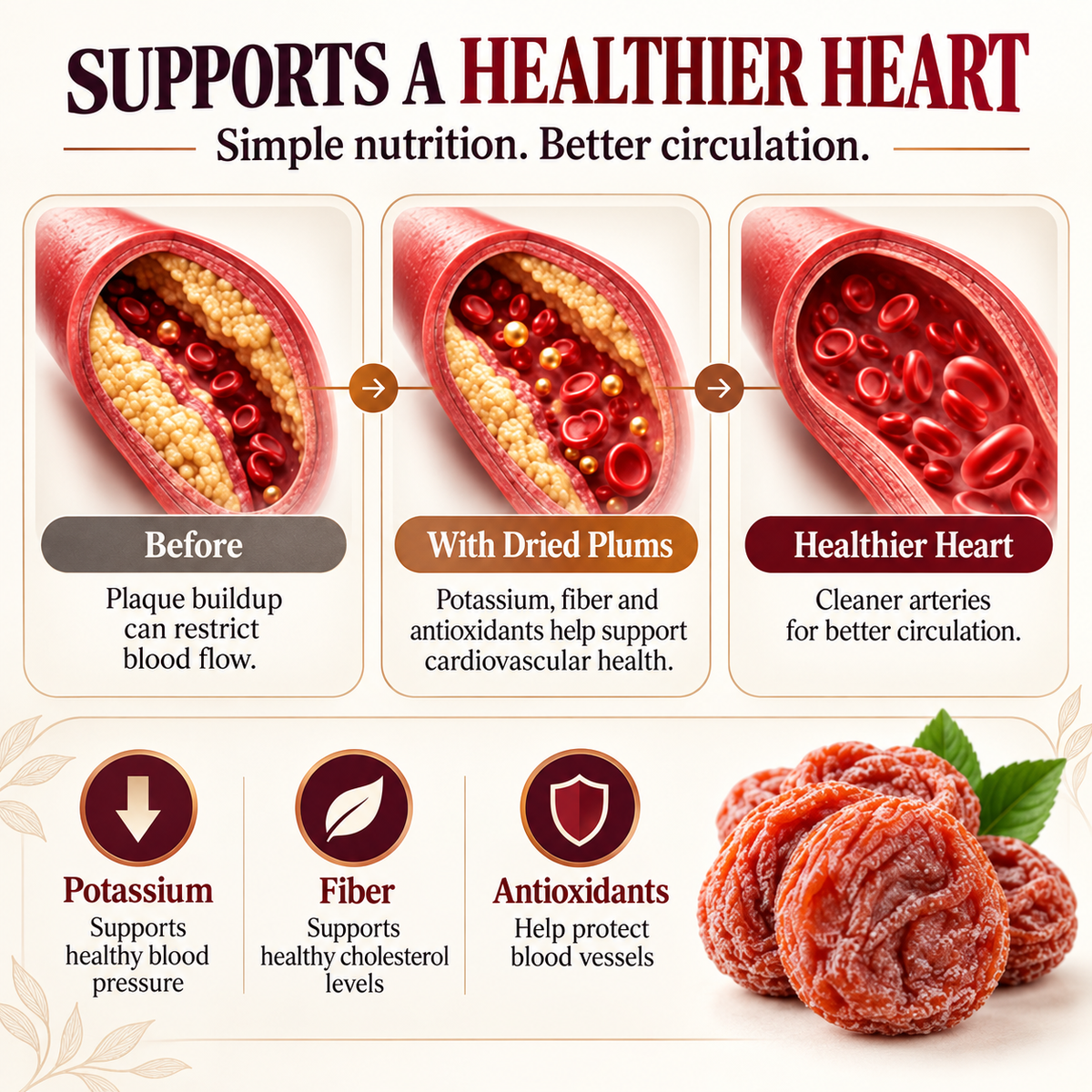 ❤️The Doctor-Approved California Dried Plums for Heart & Circulation Health-Finn