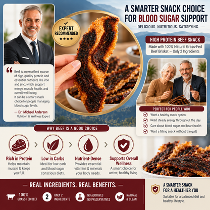🥩100% Grass-Fed Beef Brisket Snack — High Protein, Low Carb & Made for Everyday Energy-Finn